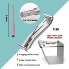 30 Pcs Hidden Gutter Hangers 5 Inch - Aluminum Gutter Brackets With Pre-inser   