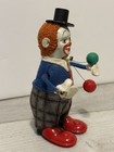 Vintage Antique Schuco Wind-up Juggling Clown Missing Key ear 2 Rounds