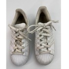 Adidas Superstar White Sneakers Kids Size 4 Youth Athletic Shoes Classic Lace Up