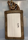 Coach Signature Canvas Leather Lanyard - Khaki saddle