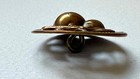 Antique Brass Picture Button High Relief Open Work Large 11 8   