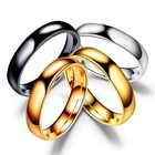 Men s Women s Silver High Polished Dome Titanium Rings Wedding Band Comfort Fit 