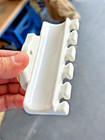 Antique 1930 s Bathroom Toothbrush   Paste Holder Porcelain Wall Mount 5 Slots