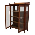 Arts   Crafts Mission Oak 2 Door China Cabinet In The Manner Of Stickley C1920