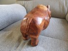 Very Large Hand Carved Wooden Hippopotamus Figure