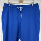 Figs Scrub Pants Women Xl Petite Royal Blue Straight Leg Medical Nurse Po  1345