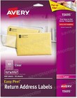 Avery Clear Easy Peel Return Address Labels 2 3 X 1-3 4 Laser 600 pk 
