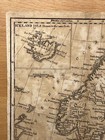 Original Antique Map Map Sweden Antiquarian Copperplate Engraving Norway