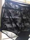 Vintage Vanity Fair Granny Panties Sz 5 Black Tricot Nylon Pillow Tab Lace 50s