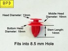 6 Pieces Pack Genuine Honda Red Quarter Trim Panel Retainer Clip 91560-saa-003