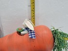 Folk Art Easter Bunny Rabbit In Carrot Car