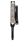 Silver Python Guitar Strap   Designer Leather Guitar Strap   Premium Bass Strap