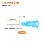 150 Pcs 0 5  23g Blunt Tip Dispensing Needles Liquid Dispenser For Glue  Blue