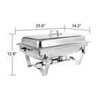 6 Pack Stainless Steel Chafer 13 7 Qt Chafing Dish Sets Bain Marie Food Warmer