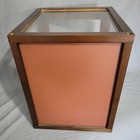 Doll Display Case Walnut Solid Wood 10 5  X 10 5  X 13 25  