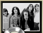 Ac dc 45 Platinum Plated Record Display Open Air Wood Plaque  Ready To Hang  02