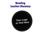Custom Bowling Leather Shammy Black Disc Personalized With Your Logo Or Text