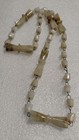 Antique 24  Mexican Hand Carved Agate Bead Necklace W  Aztec Or Mayan Style   