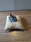 Antique Victorian Pin Cushion W small Statue Of Woman