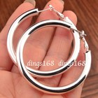 Women s 925 Sterling Silver Classic Hypo-allergenic Tubular Hoop Earrings E792