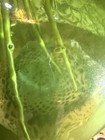 Scarce 19th Century Antique Hand Blown Green Glass Vase Or Bottle  Air Bubbles