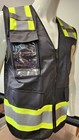 Fx Two Tone Hi-vis Black Security Safety Vest With 4 Front Pocket