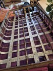 22  Tobacco Basket Galvanized Woven Metal Strap Vintage Rustic Farmhouse Deco