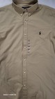 New Polo Ralph Lauren Men s Slim Fit Button Down Long Sleeve Beige Short Size L