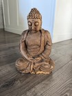 10    Wooden Meditating Buddha Statue Hand Carved Sculpture Figurine Wood Decor