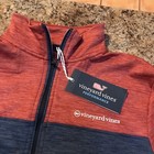 Nwt Boys Vineyard Vines Performance Shep Shirt Pullover 1 4 Zip Red Blue Xl