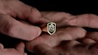Gold Shield Signet Ring  Family Crest Coat Of Arms  Custom Engraved Jewelry Gift