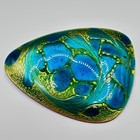 Vintage Modernist Enamel On Copper Brooch Pendant Blue Green Signed A Gagnon Mcm