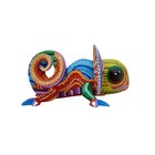 Chameleon Alebrije Hand Carved Wooden Mexican Folk Art Sculpture Oaxaca