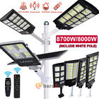 12000000lm Led Solar Street Light Security Flood Lamp Motion Sensor Outdoor Wall