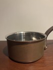 Vintage Matfer Bourgeat Copper Sauce Pan Pot Brass Handle Made In France   Heavy