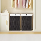 Laundry Hamper With Lid  60l Clothes Hamper With 2 Removable Liner Bags   2 Mesh