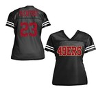 Mccaffrey 49ers Glitter Women s Football Jersey  Shirt New   San Francisco