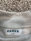 Parke Women s Varsity Mockneck Sweatshirt Gray  Oversized Size L xl