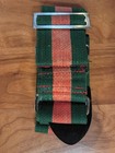 1970 Vintage Skyway Luggage Strap Green Red Stripe Retro Suitcase Travel Belt     