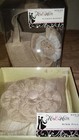 2 Pc Wedding Flower Basket And Ring  Pillow  New Natural Tone Burlap And White