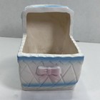 Vintage Ceramic Baby Cradle Planter Made In Taiwan 6 x5 