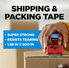 Scotch Heavy Duty Shipping Packing Tape 6 Rolls Industrial Strength Dispenser