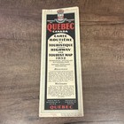 1932 Quebec Road Map Fold-out In French And English Canada
