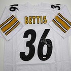 Autographed signed Jerome Bettis Pittsburgh White Football Jersey Jsa Coa