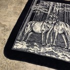 Vintage San Marcos Reversible Wolves Wolf Fleece Blanket Cobija 67   x90   