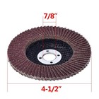 10 Pcs 4-1 2  Aluminum Oxide Abrasive Flap Disc 36 Grit   Fd41236
