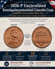 1776  2026 P Bu  Lincoln Penny   Bonus 2026 4-coin Set    250 Bill   free Ship  