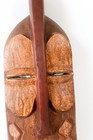 Vintage 19  Ghana Wambebe Mask - Hand Carved Wood - African Tribal Wall Art