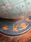 Vintage 1970s Tin Lithograph World Globe 11 5    Zodiac Base-desk Globe Ussr