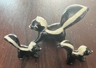 Vintage Hagen-renaker Skunk Family Figurines 1989